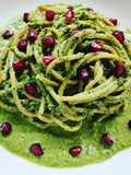 Spaghetti di farro al pesto di cavolo nero