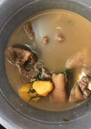A picture of Goat Meat Peppersoup.
