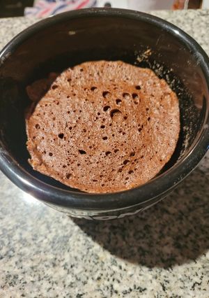 Una foto de Mug cake de chocolate amargo y avena (proteico fitness)