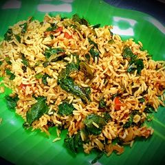 A picture of Drumstick Leaves Rice.