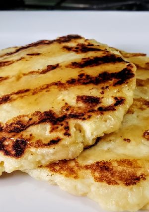 A picture of Yuca Arepas with Cheese.