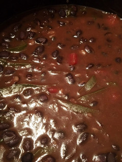 A picture of Black bean & peppers soup 🥣!.