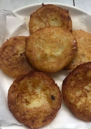 Hình của món Bánh khoai tây phô mai Hàn Quốc.