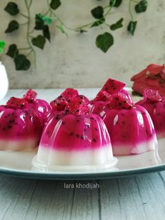 Foto resep Puding Buah Naga