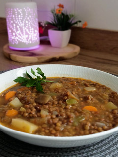 Una foto de Lentejas con verduras