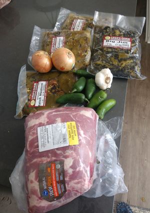 A picture of Mateo's Pork Green Chile.