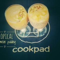 A picture of Tropical muskmelon pudding.