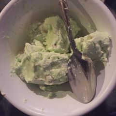 A picture of Home Made Pistachio Ice Cream.