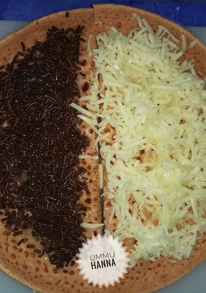 Foto resep Martabak manis, terang bulan simpel berpori anti gagal 😍