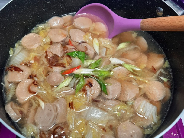 Resep Sawi Putih Kuah Bakso Simple Anti Gagal