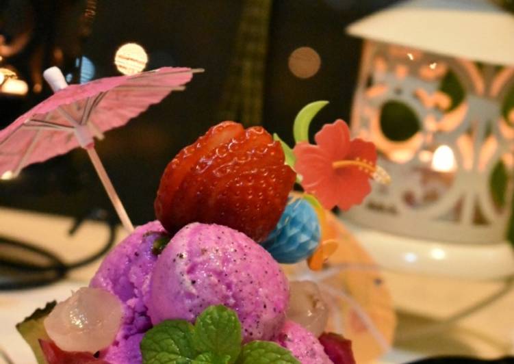Langkah Mudah untuk Menyiapkan Dragon Fruit Ice Cream🍦🍦🍦 Anti Gagal