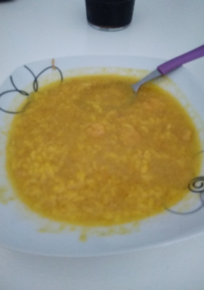 Una foto de Arroz con gambas