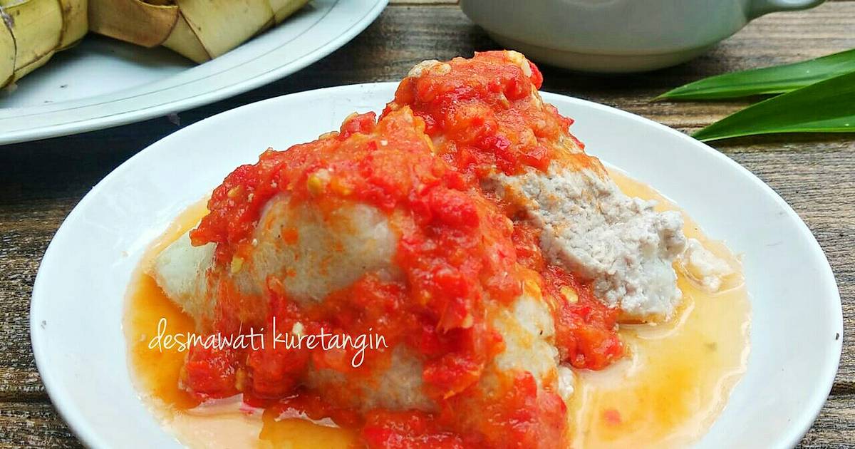 Resep Cara Membuat Katupek Lamak Khas Minang Pariaman Sumatera Barat oleh desmawati kuretangin