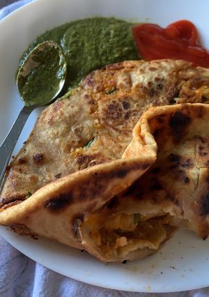 A picture of Masala Aloo Paratha.