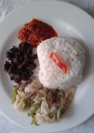 Foto resep Nasi campur 'alternatif'