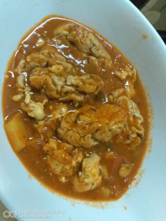 A picture of Goat brain curry#mystaplefood#4wkschallenge.
