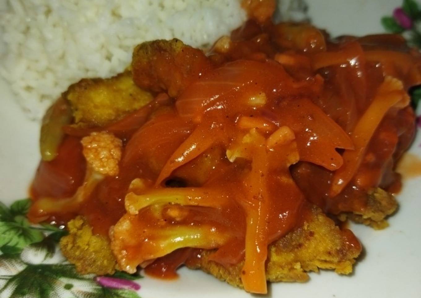 Ayam krispi pedas manis(koloke)