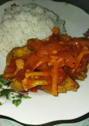Foto resep Ayam krispi pedas manis(koloke)