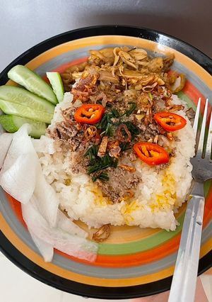 Hình của món Xôi gà xé. (Nhà có gì nấu đó) 😅.