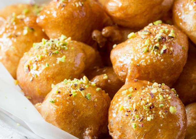 Recipe of Wolfgang Puck Loukemades (Zalabya) with Sugar Syrup