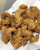 Tôm chiên yến mạch