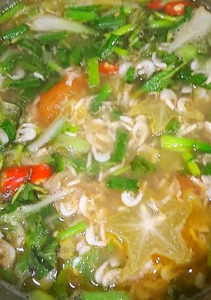 Hình của món Riêu tép biển (tép săm).