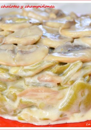 Foto principal de Judías verdes con chalotas y champiñones. (Con Thermomix y sin Thermomix)