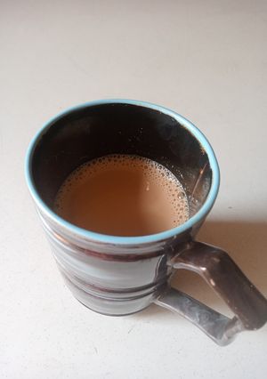A picture of Chai with jaggery.