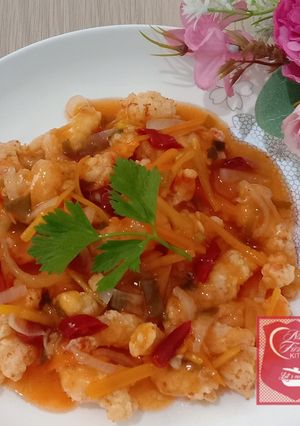 Foto resep Udang Goreng Saus Asam Manis