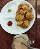 Maaru fritters with tomato carrot salsa