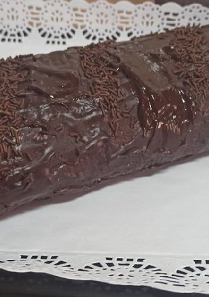 Una foto de Brazo de gitano con crema de trufa Thermomix