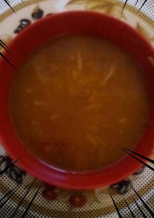 صورة لوصفة شوربة الخضار والشعيرية#
