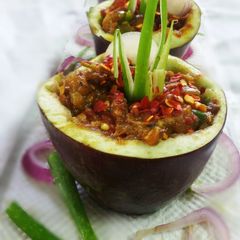 A picture of Spicy baigan bharta.