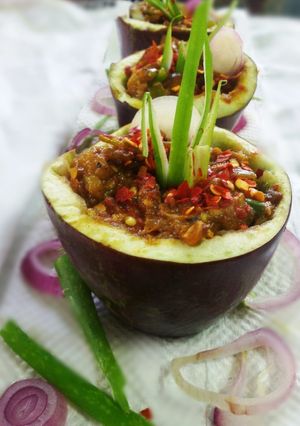 A picture of Spicy baigan bharta.