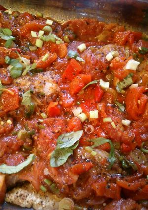 Una foto de Merluza en su salsa