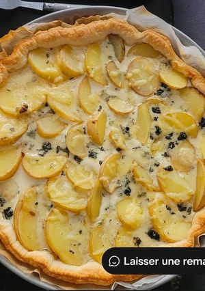 Une photo de Tarte pommes de terre roquefort