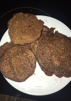 Una foto de Pancakes de avena con chocolate sin gluten
