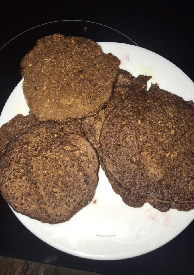 Una foto de Pancakes de avena con chocolate sin gluten