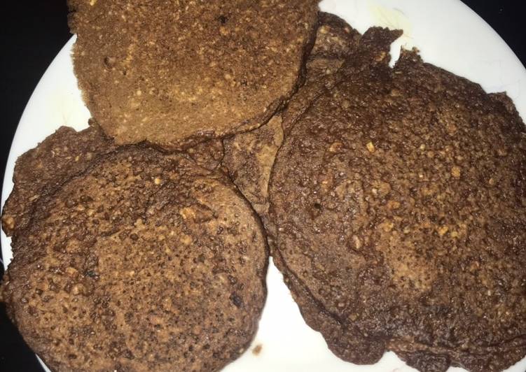 Pancakes de avena con chocolate sin gluten