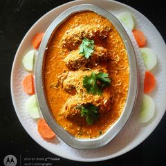 A picture of Raw Banana Kofta Curry.