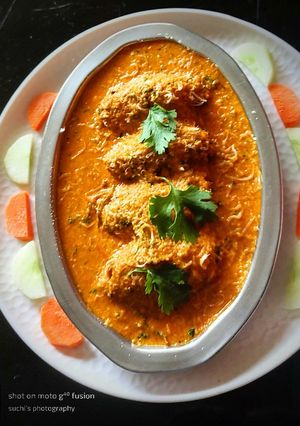 A picture of Raw Banana Kofta Curry.