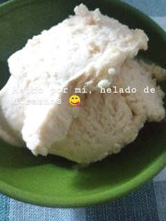 Una foto de Helado de Duraznos