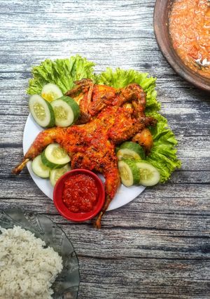Foto resep 1037. Ayam Kampung Bakar Bumbu Merah