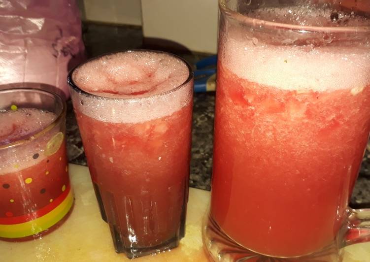 Simple Way to Make Homemade Watermelon juice