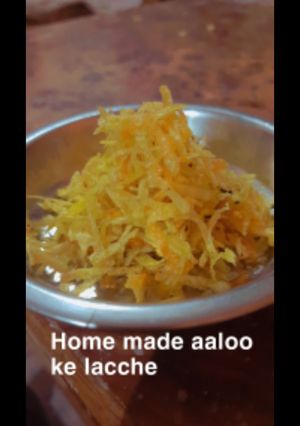A picture of Homemade aloo ke lacche.