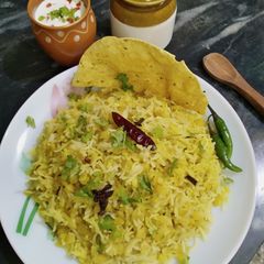 A picture of Toor Dal khichdi.