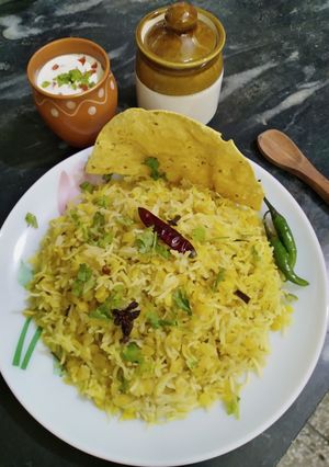 A picture of Toor Dal khichdi.