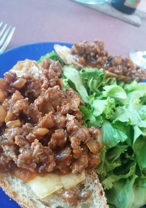Une photo de Tartine façon burger fermier