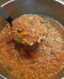 Lentejas con verduras y arroz versión fácil