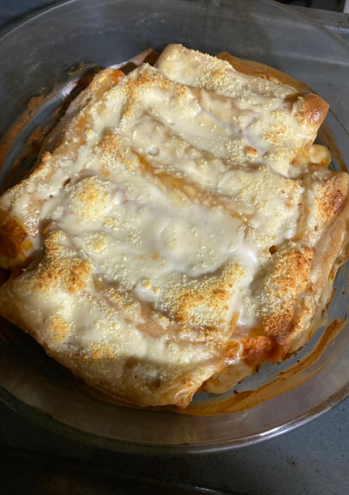 Una foto de Canelones de atún